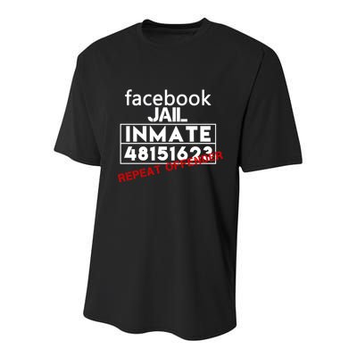 Social Media Jail Inmate Repeat Offender Youth Performance Sprint T-Shirt