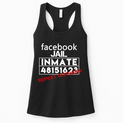 Social Media Jail Inmate Repeat Offender Womens Tank Top