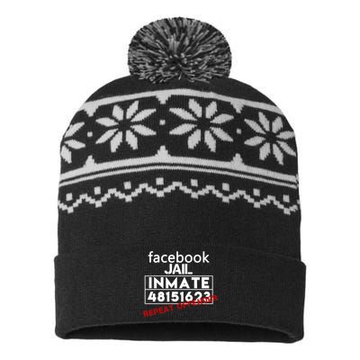 Social Media Jail Inmate Repeat Offender USA-Made Snowflake Beanie