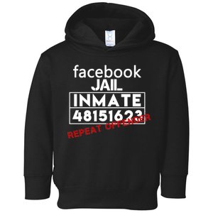 Social Media Jail Inmate Repeat Offender Toddler Hoodie