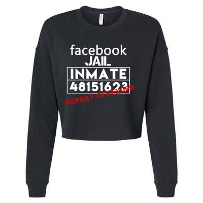 Social Media Jail Inmate Repeat Offender Cropped Pullover Crew