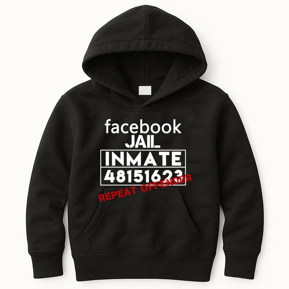 Social Media Jail Inmate Repeat Offender Kids Hoodie