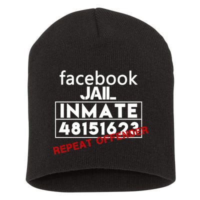 Social Media Jail Inmate Repeat Offender Short Acrylic Beanie