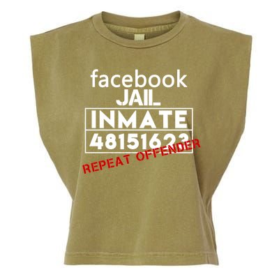 Social Media Jail Inmate Repeat Offender Garment-Dyed Women's Muscle Tee