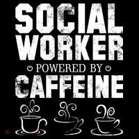 Social Worker Powered By Caffeine 7-Panel Snapback Hat