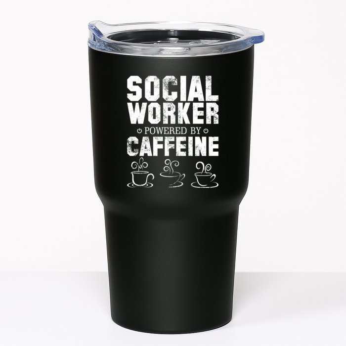 Social Worker Powered By Caffeine Tumbler