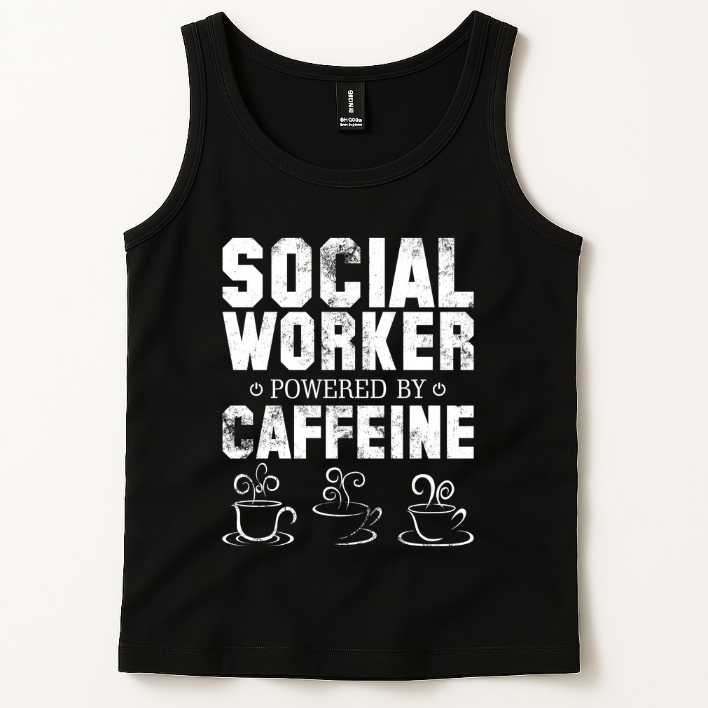 Social Worker Powered By Caffeine Tank Top