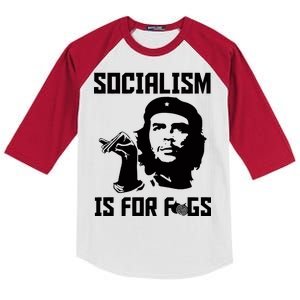 Socialism Is For Figs Kids Colorblock Raglan Jersey