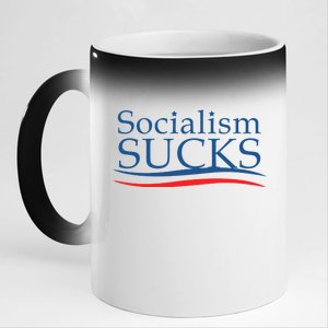 Socialism Sucks 11oz Black Color Changing Mug