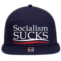 Socialism Sucks 7 Panel Mesh Trucker Snapback Hat