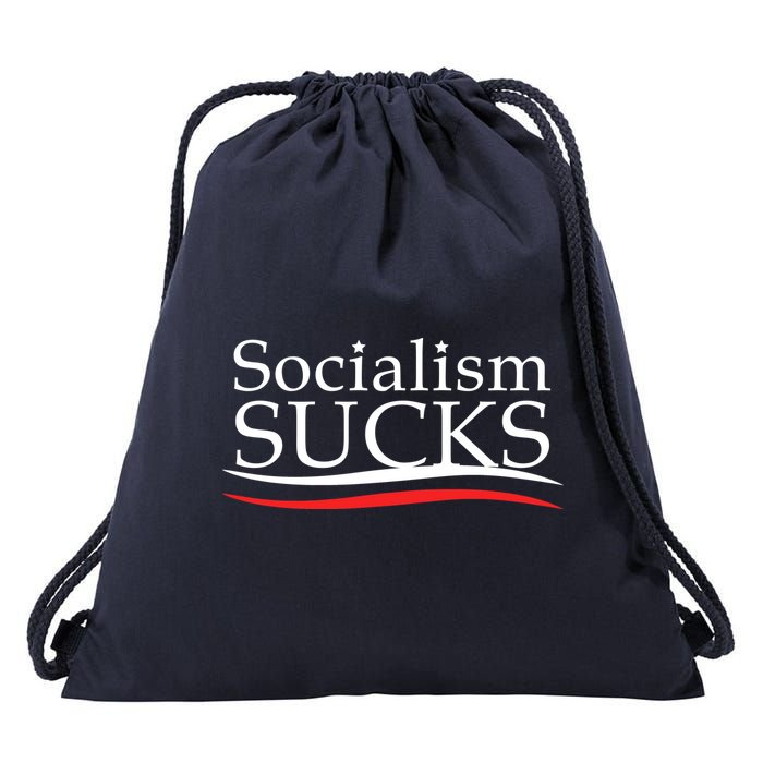 Socialism Sucks Drawstring Bag