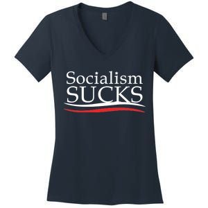 Socialism Sucks Women's V-Neck T-Shirt