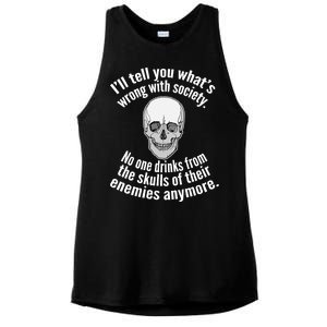 Society No One Drinks From Skulls Of Their Enemies Ladies PosiCharge Tri-Blend Wicking Tank