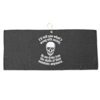 Society No One Drinks From Skulls Of Their Enemies Large Microfiber Waffle Golf Towel