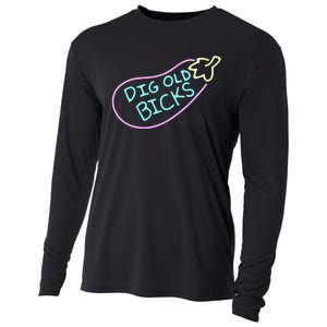 Solar Opposites Dig Old Bicks Neon Sign Cooling Performance Long Sleeve Crew