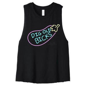 Solar Opposites Dig Old Bicks Neon Sign Women's Racerback Cropped Tank