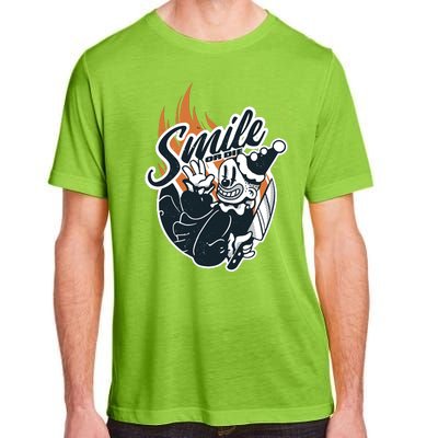 Smile Or Die Scary Clown Halloween Adult ChromaSoft Performance T-Shirt