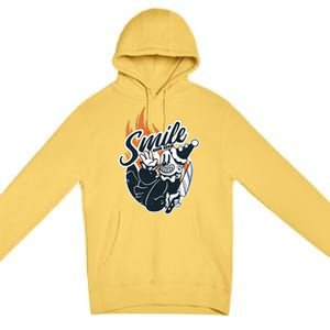 Smile Or Die Scary Clown Halloween Premium Pullover Hoodie