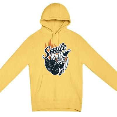 Smile Or Die Scary Clown Halloween Premium Pullover Hoodie