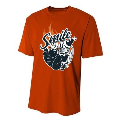 Smile Or Die Scary Clown Halloween Performance Sprint T-Shirt