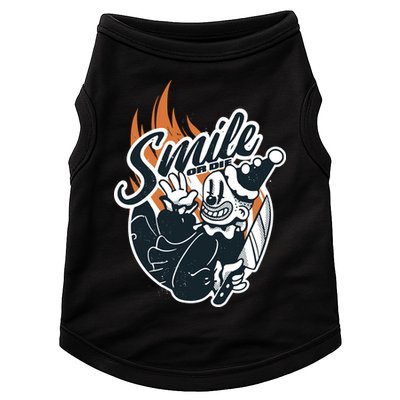 Smile Or Die Scary Clown Halloween Doggie Tank