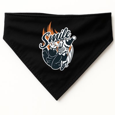 Smile Or Die Scary Clown Halloween USA-Made Doggie Bandana