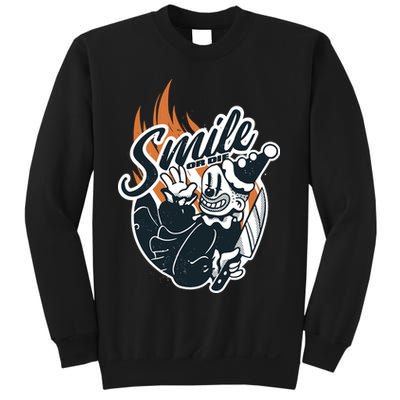 Smile Or Die Scary Clown Halloween Sweatshirt
