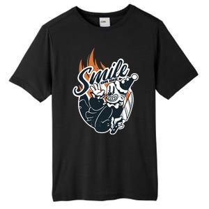 Smile Or Die Scary Clown Halloween Tall Fusion ChromaSoft Performance T-Shirt