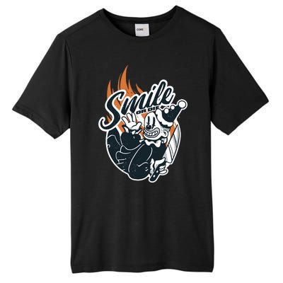 Smile Or Die Scary Clown Halloween Tall Fusion ChromaSoft Performance T-Shirt