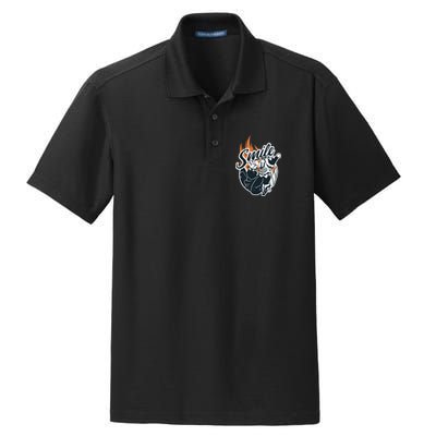 Smile Or Die Scary Clown Halloween Dry Zone Grid Polo