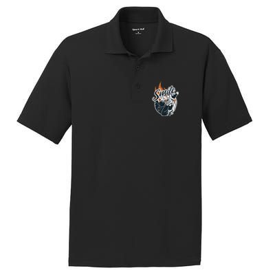 Smile Or Die Scary Clown Halloween PosiCharge RacerMesh Polo