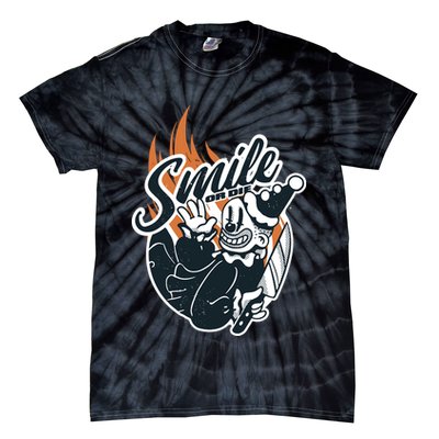 Smile Or Die Scary Clown Halloween Tie-Dye T-Shirt