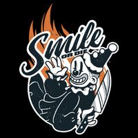 Smile Or Die Scary Clown Halloween Ladies Long Sleeve Shirt