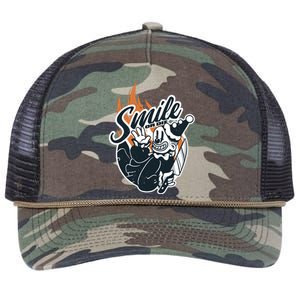 Smile Or Die Scary Clown Halloween Retro Rope Trucker Hat Cap