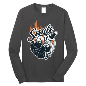 Smile Or Die Scary Clown Halloween Long Sleeve Shirt