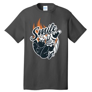 Smile Or Die Scary Clown Halloween Tall T-Shirt