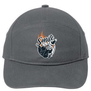 Smile Or Die Scary Clown Halloween 7-Panel Snapback Hat