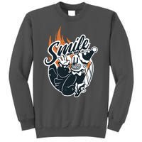 Smile Or Die Scary Clown Halloween Tall Sweatshirt