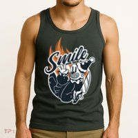 Smile Or Die Scary Clown Halloween Tank Top