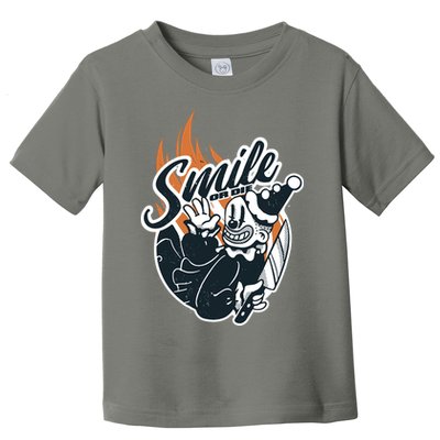 Smile Or Die Scary Clown Halloween Toddler T-Shirt