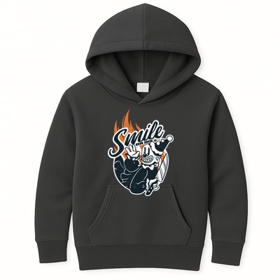 Smile Or Die Scary Clown Halloween Kids Hoodie