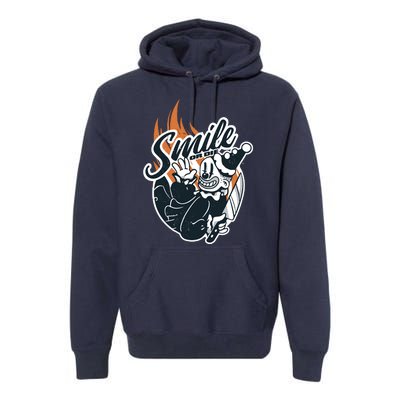 Smile Or Die Scary Clown Halloween Premium Hoodie