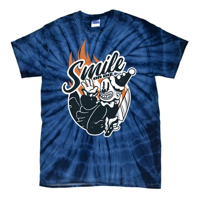 Smile Or Die Scary Clown Halloween Tie-Dye T-Shirt