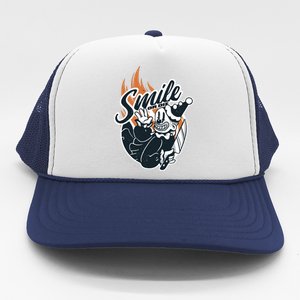 Smile Or Die Scary Clown Halloween Trucker Hat