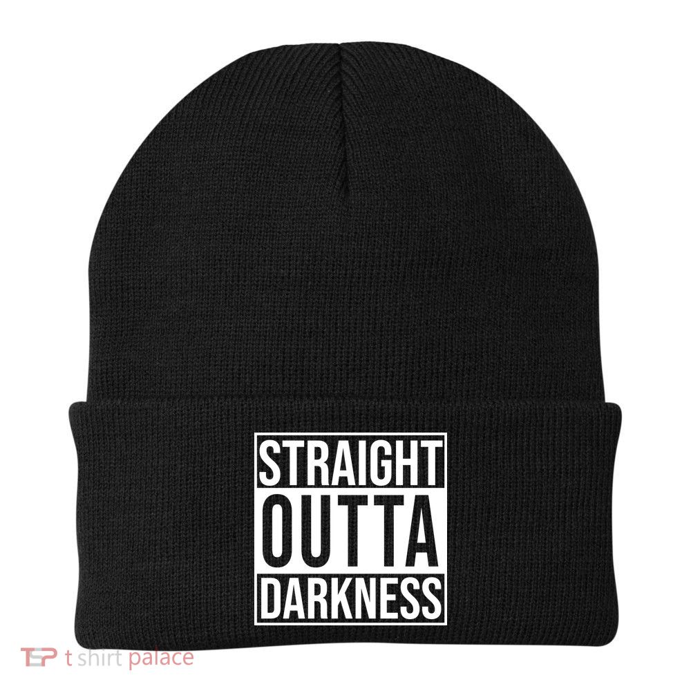Straight Outta Darkness Knit Cap Winter Beanie