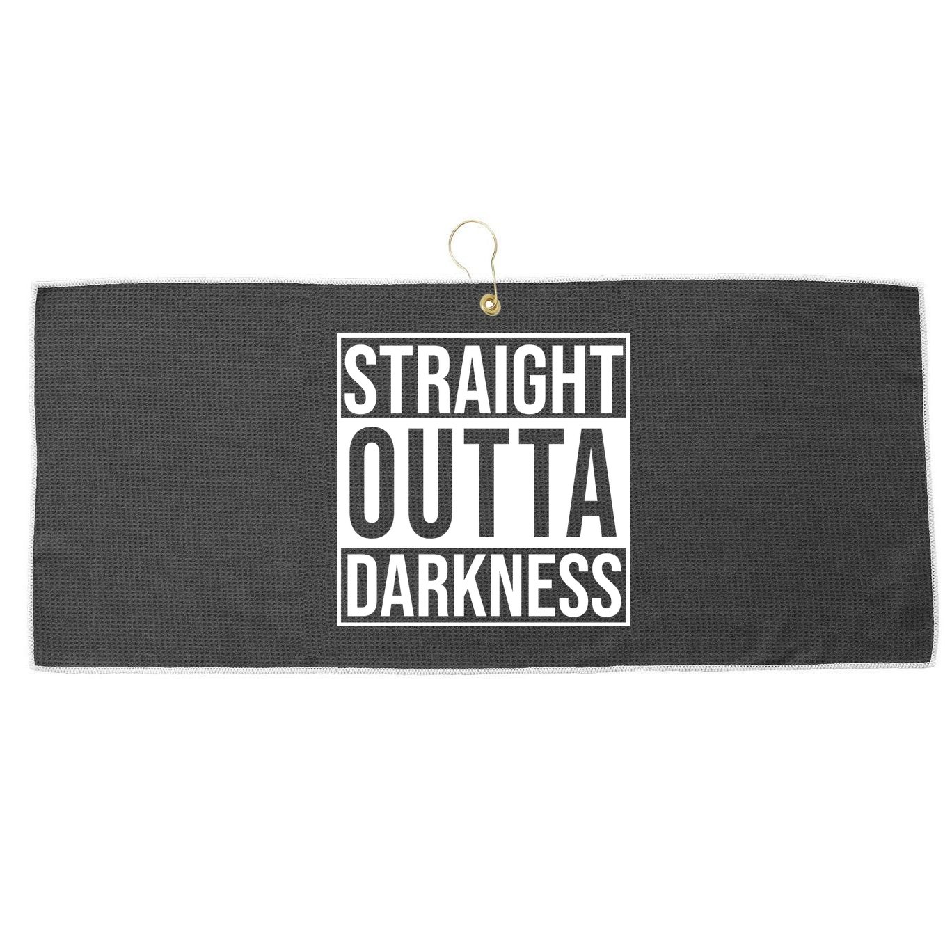 Straight Outta Darkness Large Microfiber Waffle Golf Towel