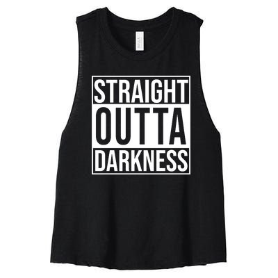 Straight Outta Darkness Women's Racerback Cropped Tank