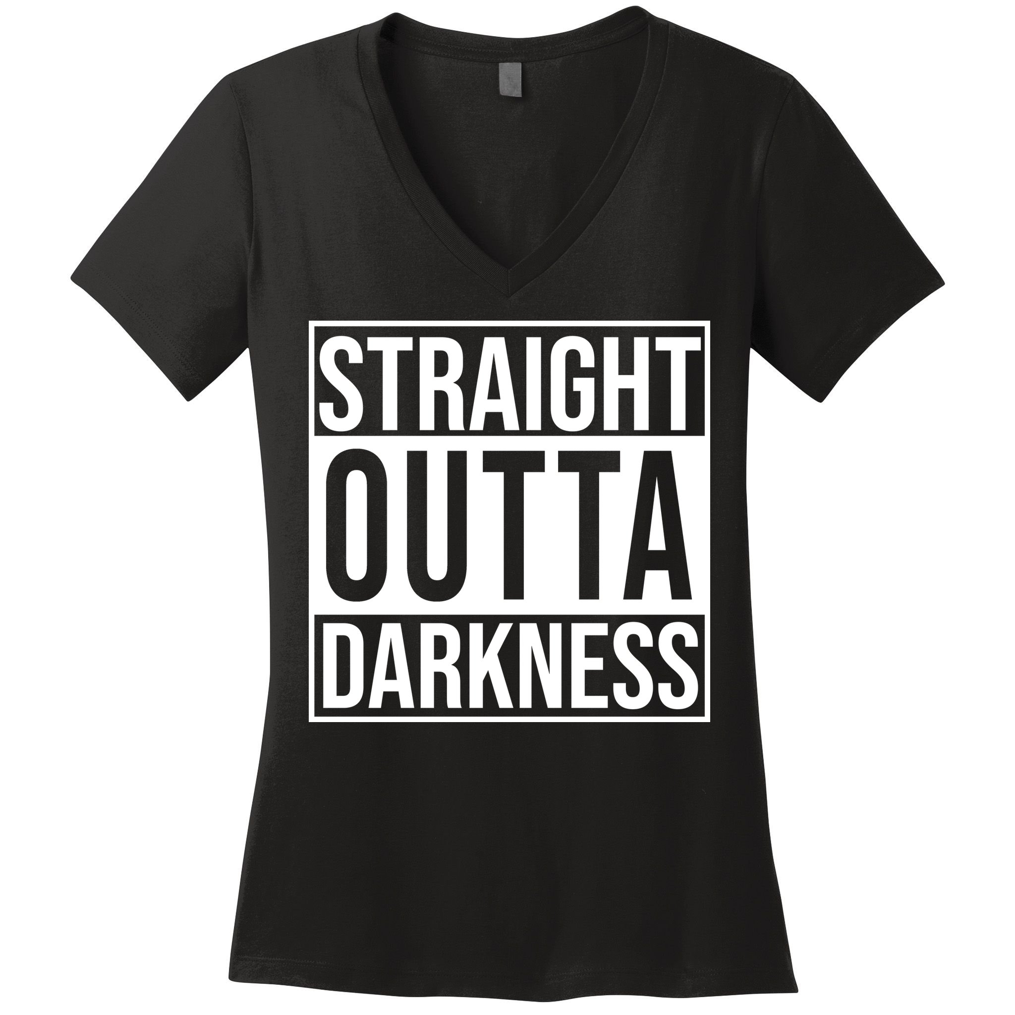 Straight Outta Darkness Women's V-Neck T-Shirt