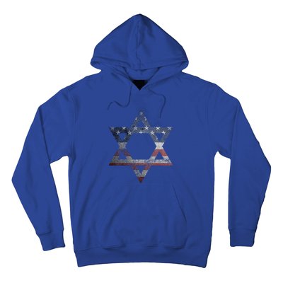 Star Of David Jews Jewish Gifts Usa American Flag Hoodie