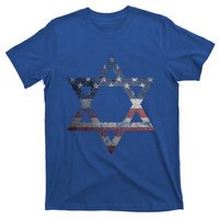 Star Of David Jews Jewish Gifts Usa American Flag T-Shirt